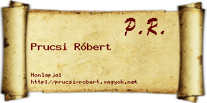 Prucsi Róbert névjegykártya